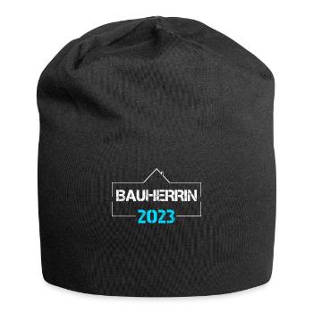 Bauherrin 2023 Häuslebauer Eigenheim Geschenk - Jersey-Beanie - Schwarz - Vorne