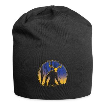 Wendigo Folk Creature Forest Cryptid Halloween - Jersey Beanie - black - Front