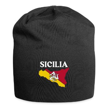 Sicily flag Sicily Palermo Italy - Jersey Beanie - black - Front
