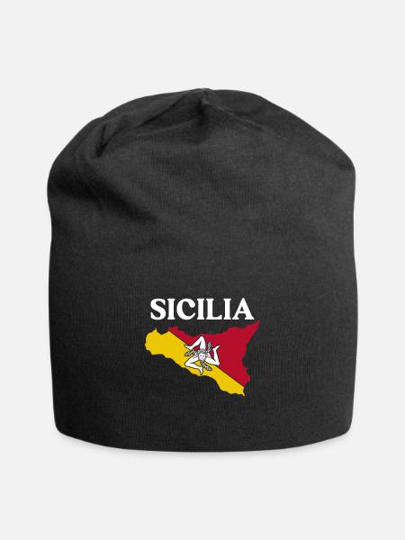 Sizilien flagge Sizilien Palermo Italien - Jersey-Beanie - Schwarz