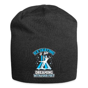 Wintersport Schlittschuhlaufen - Jersey-Beanie - Anthrazit - Vorne