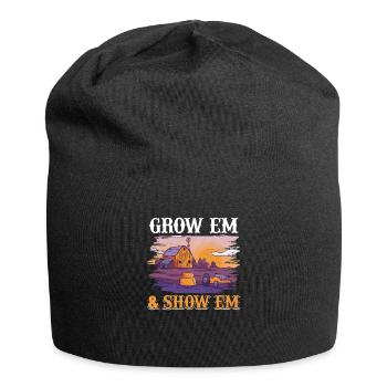 Grow Em & Show Em Drôle Ferme Agricole Liebhabe - Bonnet en jersey - noir - Devant