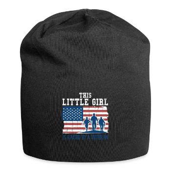 Little Girl Raise By Veteran Proud Veterans Day - Jersey-Beanie - Schwarz - Vorne