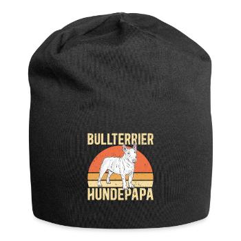 Bull Terrier Chien Papa Chien Propriétaire Cadeau - Bonnet en jersey - noir - Devant