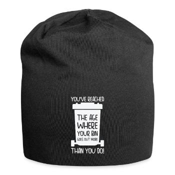 Adulting Humorous Pun Life Age Jokes - Jersey Beanie - black - Front