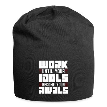 Judo Work Until Your Idols Fighter Karate Training - Jersey-Beanie - Schwarz - Vorne