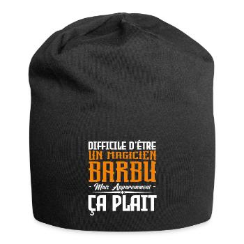 magicien barbu, citations barbe, cadeau magicien - Bonnet en jersey - noir - Devant