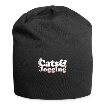 Cute Kawaii Cats And Jogging Women's Cat and - Jersey-Beanie - Schwarz - Vorne