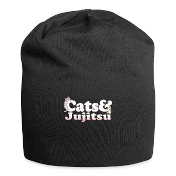 Cute Kawaii Cats And Jujitsu Women's Cat and - Jersey-Beanie - Schwarz - Vorne