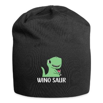 Winosaurus Dinosaur Wine Drinking Winosaur Wine - Jersey-Beanie - Schwarz - Vorne