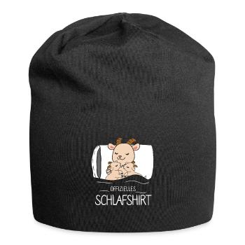 Offizielles Schlafshirt Ziege - Jersey-Beanie - Schwarz - Vorne