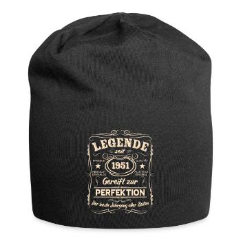 Legenden 1951 Geboren Geschenk Jahrgang 1951 - Jersey-Beanie - Schwarz - Vorne