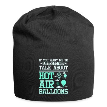 Talke about hot air balloons - Jersey-Beanie - Schwarz - Vorne
