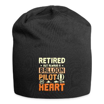 Retirede but always a balloon pilot at heart - Jersey Beanie - black - Front