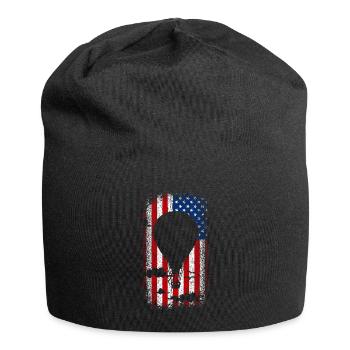 Usa american flag hot air balloon 4th of july - Jersey-Beanie - Schwarz - Vorne