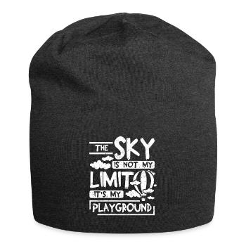 Le ciel n’est pas ma limite, c’est mon terrain de jeu - Bonnet en jersey - charbon - Devant