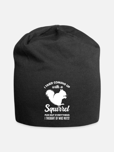Eichhörnchen - Jersey-Beanie - Schwarz