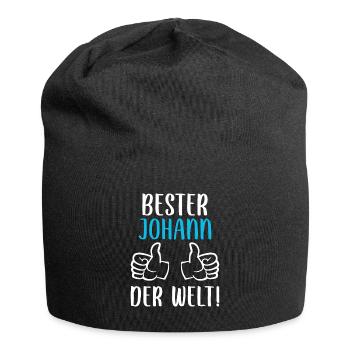 Johann Vorname Name Geburtstag - Jersey-Beanie - Schwarz - Vorne