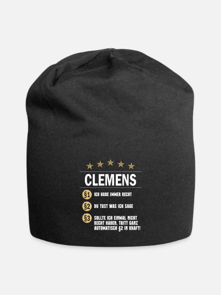 Clemens Habe immer Recht Namenstag - Jersey-Beanie - Schwarz