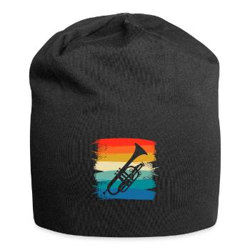 Retro Vintage Classic Cornet Player Instrument - Jersey Beanie - black - Front
