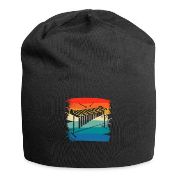 Retro Vintage Classic Marimba Player Instrument - Jersey-Beanie - Schwarz - Vorne