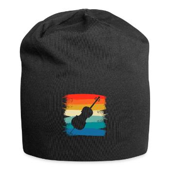 Retro Vintage Classic Violoncello Player - Jersey-Beanie - Schwarz - Vorne