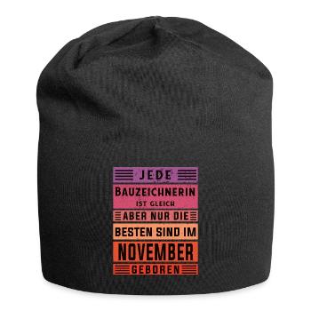 Ingenieur Geburtstag November geboren - Jersey-Beanie - Schwarz - Vorne