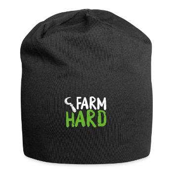 Travail acharné à la ferme - Bonnet en jersey - noir - Devant