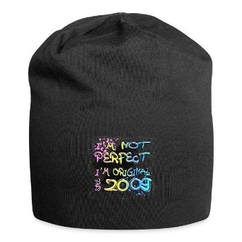 Je ne suis pas parfait, je suis original depuis 2009 Graffiti - Bonnet en jersey - noir - Devant