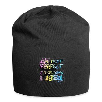 Je ne suis pas parfait, je suis original depuis 1981 Graffiti - Bonnet en jersey - noir - Devant