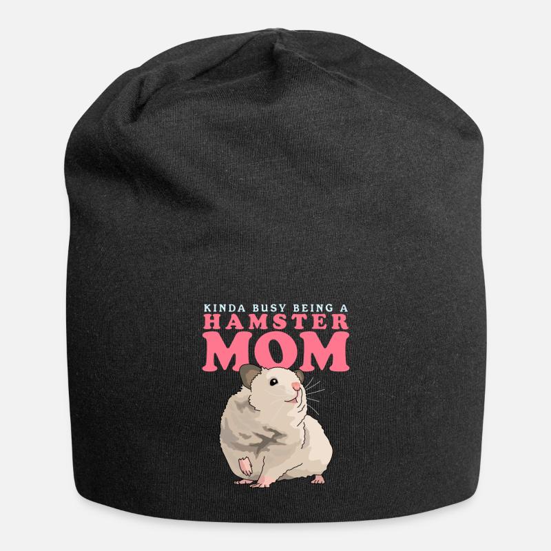 Hamster Mom Zwerghamster Goldhamster Geschenk - Jersey-Beanie - Schwarz