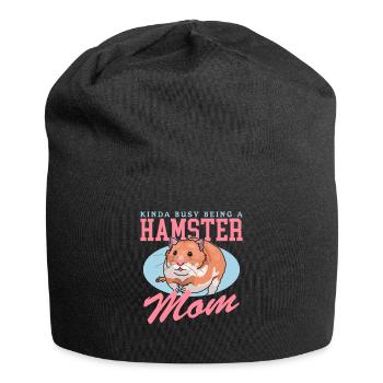 Hamster Mom | Dwarf Hamster Golden Hamster Gift - Jersey Beanie - black - Front