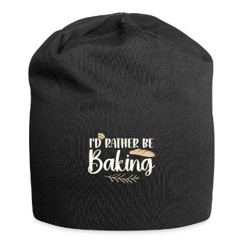 I'd Rather Be Baking Funny Cooks Bakers - Bonnet en jersey - noir - Devant