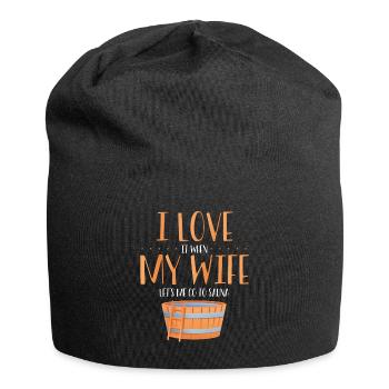 J’aime ma femme dans le sauna - Bonnet en jersey - noir - Devant