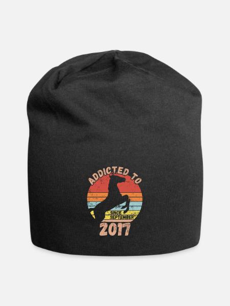 Anniversaire Équitation Septembre 2017 - Bonnet en jersey - noir