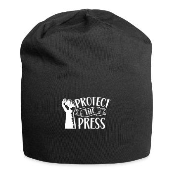 Protège la presse Liberté de la presse Loi sur la presse - Bonnet en jersey - noir - Devant