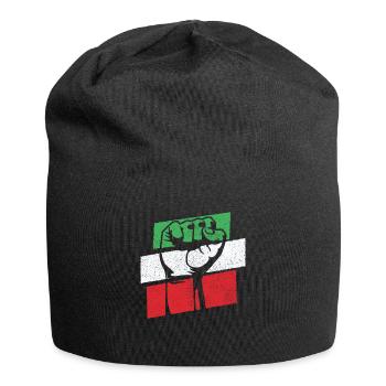 Women life freedom support Retro Iran Flag - Jersey Beanie - black - Front