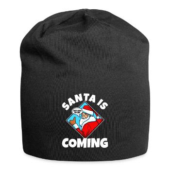 Santa claus is coming that's what she said - Jersey-Beanie - Schwarz - Vorne