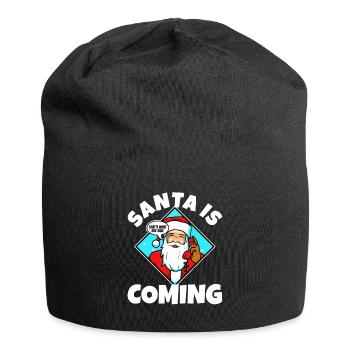Santa claus is coming that's what she said - Jersey-Beanie - Schwarz - Vorne