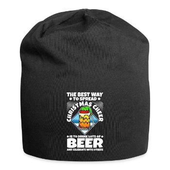The best way to spread christmas cheer - Jersey Beanie - black - Front