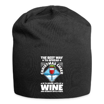 The best way to spread christmas cheer - Jersey Beanie - black - Front