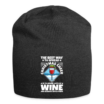 The best way to spread christmas cheer - Jersey Beanie - charcoal grey - Front
