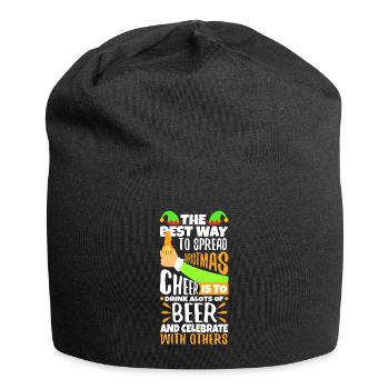 The best way to spread christmas cheer - Jersey Beanie - black - Front