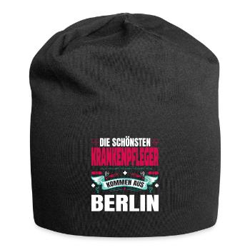 Die Schönsten Krankenpfleger Kommen Aus Berlin - Jersey-Beanie - Schwarz - Vorne