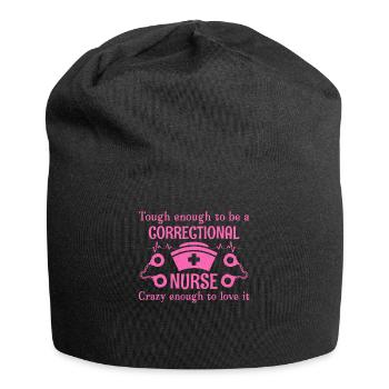 Though Enough To Be A Correctional Nurse - Jersey Beanie - black - Front