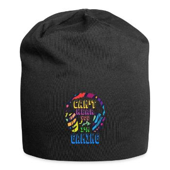 Can't hear you I'm Gaming - Lustiges Video Gamer Geschenk - Jersey-Beanie - Schwarz - Vorne