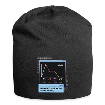 ADSR Enveloppe Synthétiseur Synthé Nerdy Vaporwave - Bonnet en jersey - noir - Devant