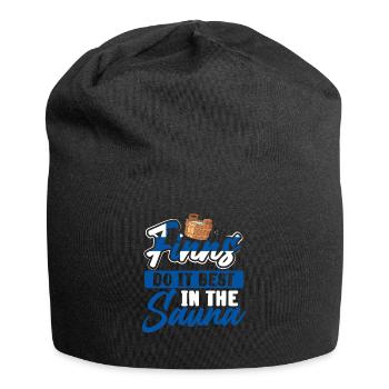 Am Besten In Der Sauna - Jersey-Beanie - Schwarz - Vorne