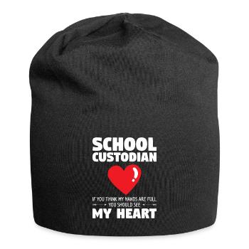 Gardien de l’école si vous pensez que mes mains sont pleines Oui - Bonnet en jersey - noir - Devant