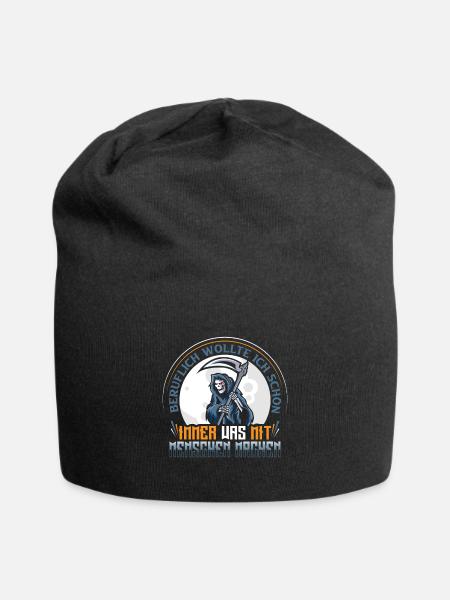 Ich wollte ich schon immer was mit Menschen machen - Jersey-Beanie - Schwarz